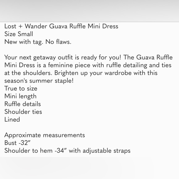 Anthropologie Lost + Wander Guava Ruffle Mini Dress New with tag! - Picture 3 of 5